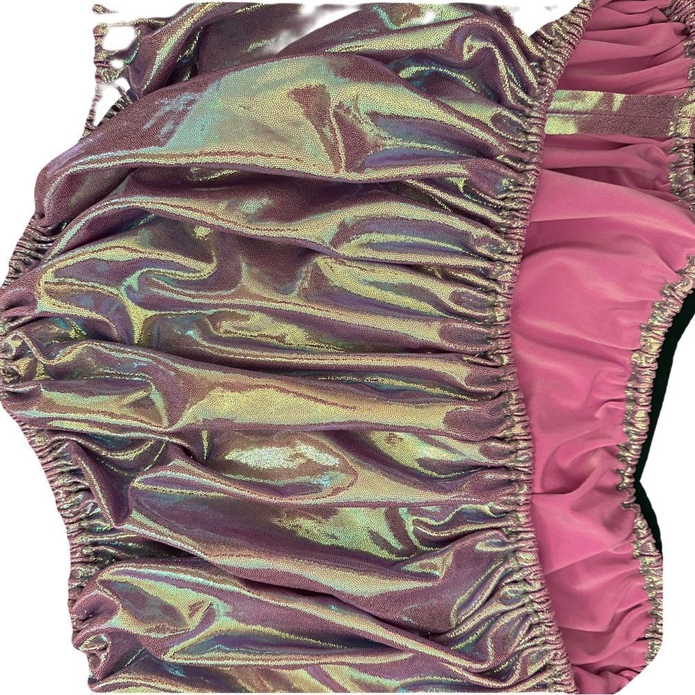 Rhythmic gymnastics hoop cover purple iridescent pearl